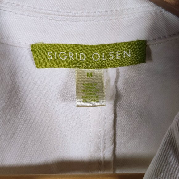Sigrid Olson Women's Medium White Button-Down Blazer - Picture 5 of 12